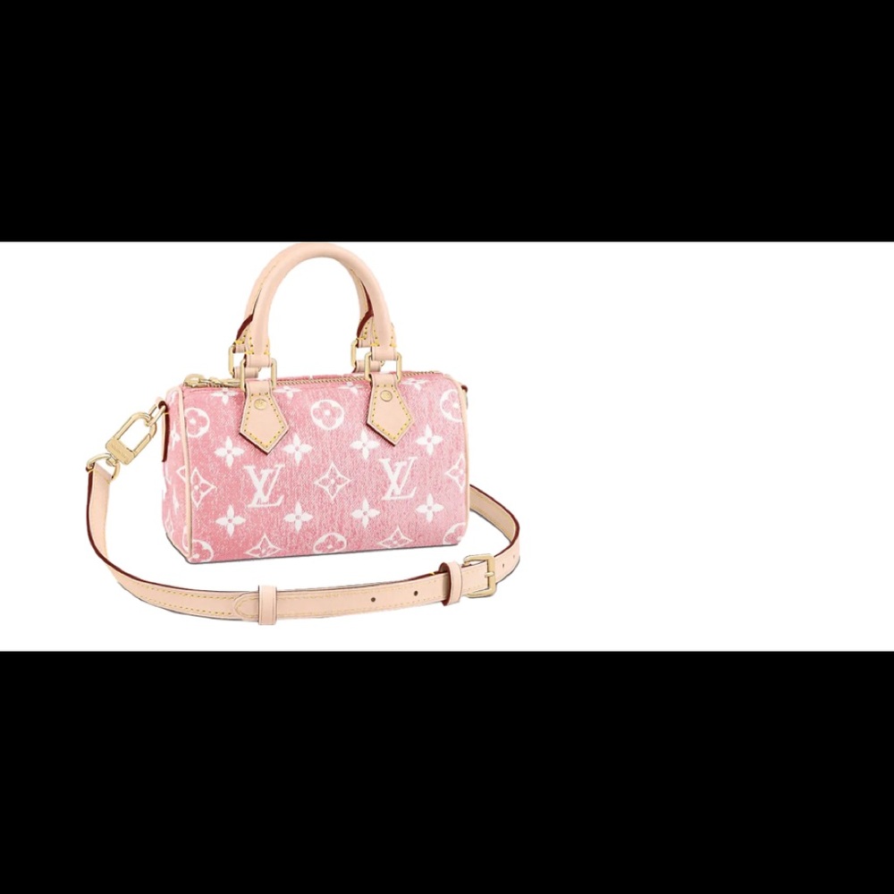 Louis Vuitton Pink Denim Nano Speedy SOLD